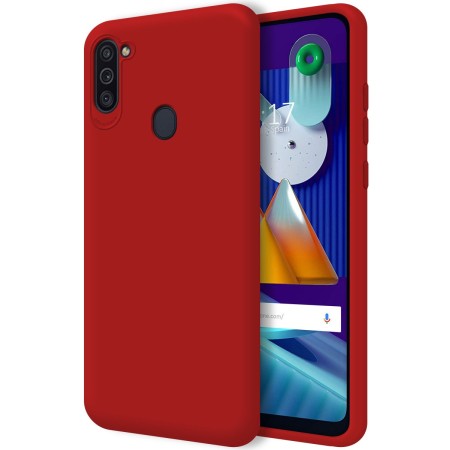 Funda Silicona Líquida Ultra Suave para Samsung Galaxy A11 / M11 color Roja