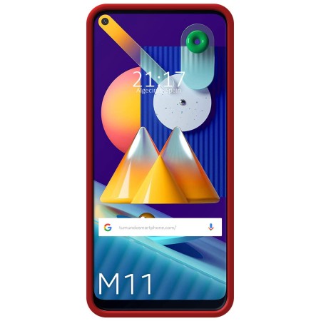 Funda Silicona Líquida Ultra Suave para Samsung Galaxy A11 / M11 color Roja