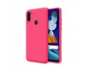 Funda Silicona Líquida Ultra Suave para Samsung Galaxy A11/M11 color Rosa Fucsia