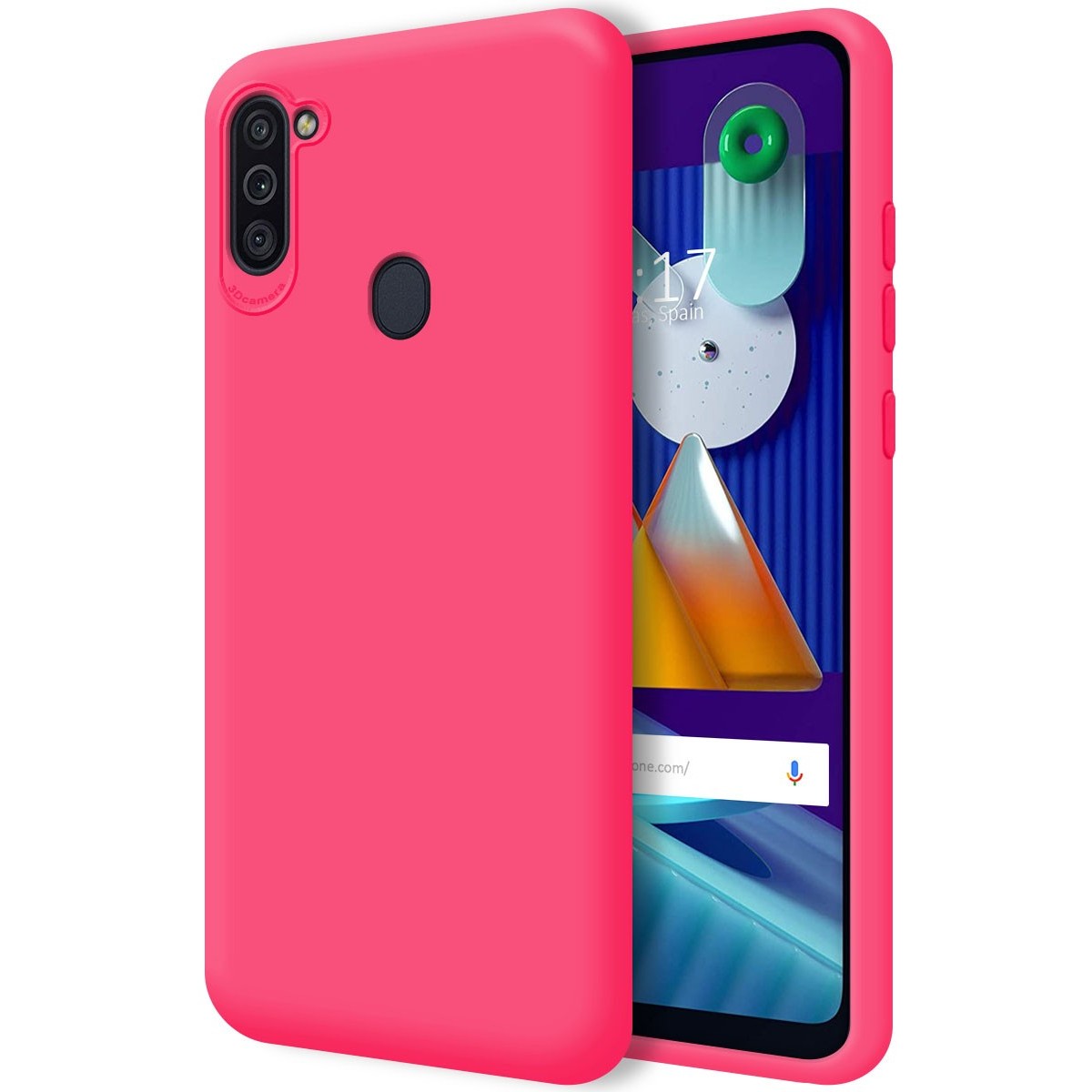 Funda Silicona Líquida Ultra Suave para Samsung Galaxy A11/M11 color Rosa Fucsia