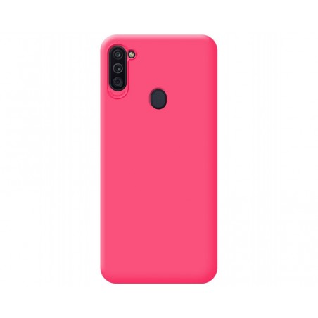 Funda Silicona Líquida Ultra Suave para Samsung Galaxy A11/M11 color Rosa Fucsia