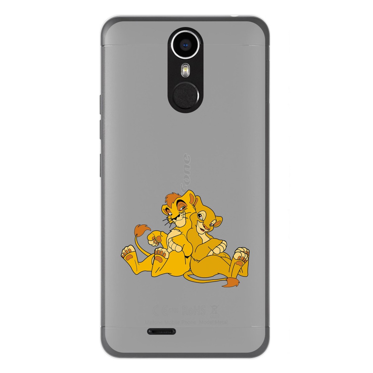 Funda Gel Tpu para Ulefone Metal Diseño Leones Dibujos