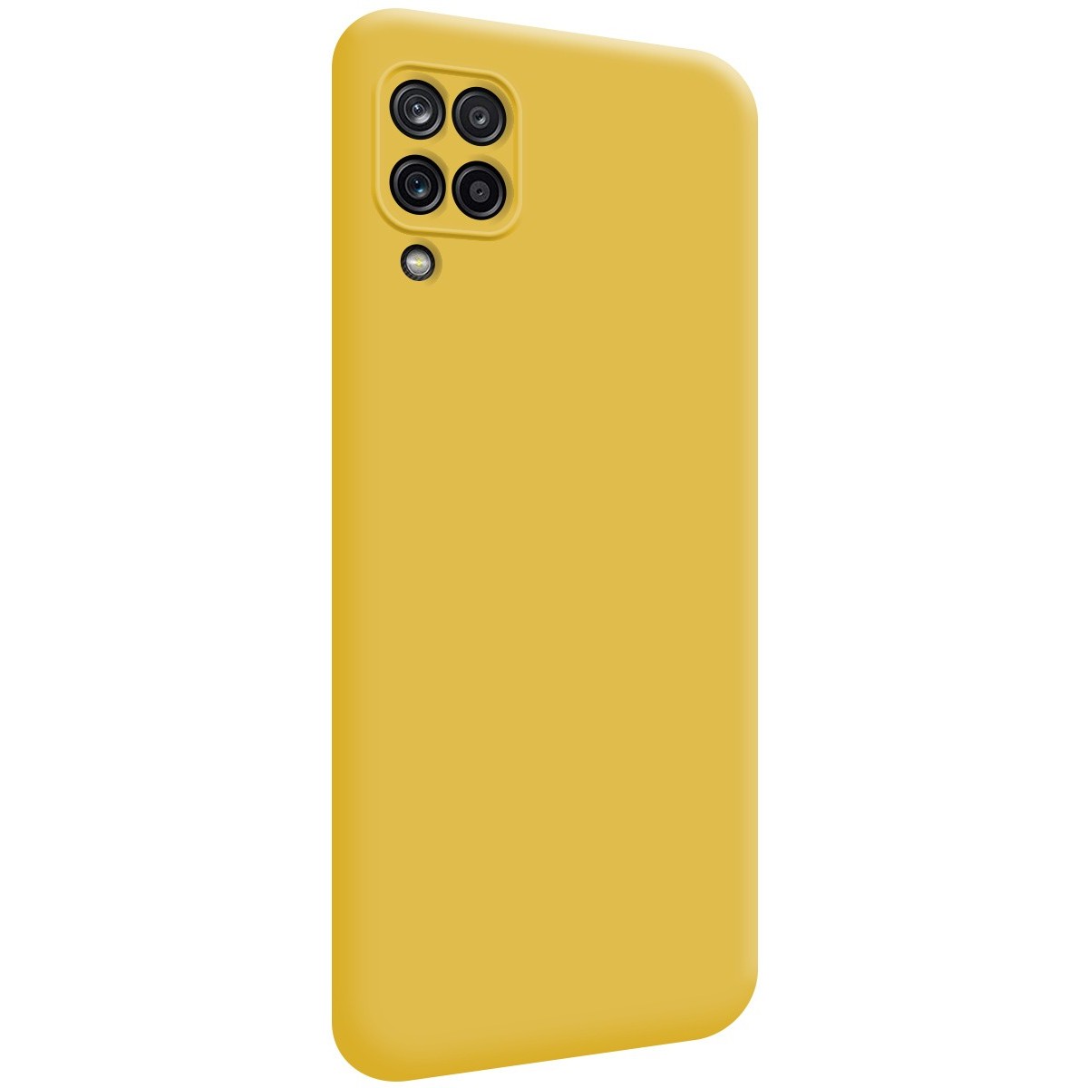 Funda Silicona Líquida Ultra Suave para Samsung Galaxy A12 / M12 color Amarilla