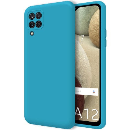Funda Silicona Líquida Ultra Suave para Samsung Galaxy A12 / M12 color Azul