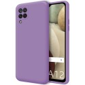 Funda Silicona Líquida Ultra Suave para Samsung Galaxy A12 / M12 color Morada