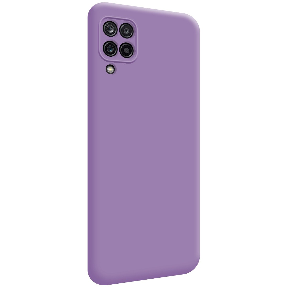 Funda Silicona Líquida Ultra Suave para Samsung Galaxy A12 / M12 color Morada