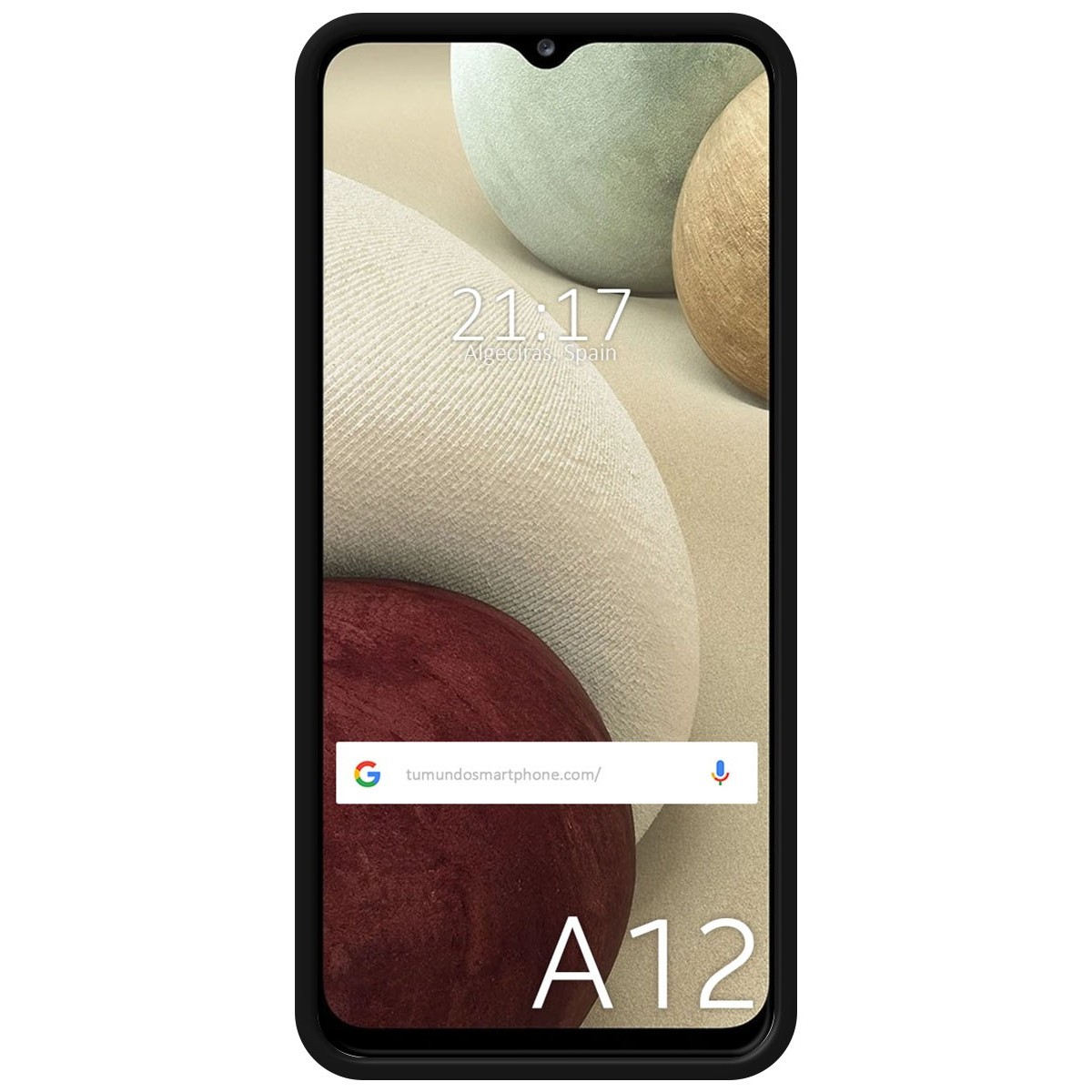 Funda Silicona Líquida Ultra Suave para Samsung Galaxy A12 / M12 color Negra