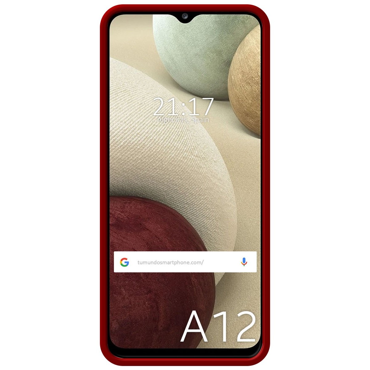 Funda Silicona Líquida Ultra Suave para Samsung Galaxy A12 / M12 color Roja