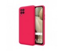 Funda Silicona Líquida Ultra Suave para Samsung Galaxy A12 / M12 color Rosa Fucsia