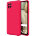 Funda Silicona Líquida Ultra Suave para Samsung Galaxy A12 / M12 color Rosa Fucsia