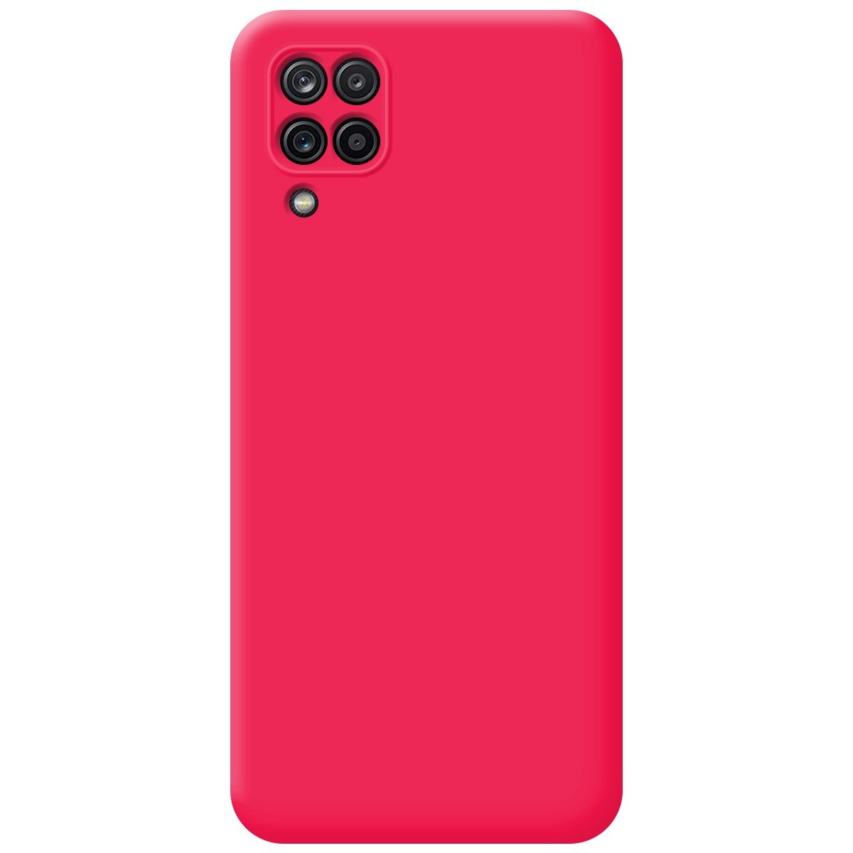 Funda Silicona Líquida Ultra Suave para Samsung Galaxy A12 / M12 color Rosa Fucsia