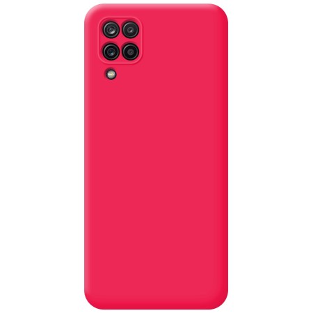 Funda Silicona Líquida Ultra Suave para Samsung Galaxy A12 / M12 color Rosa Fucsia