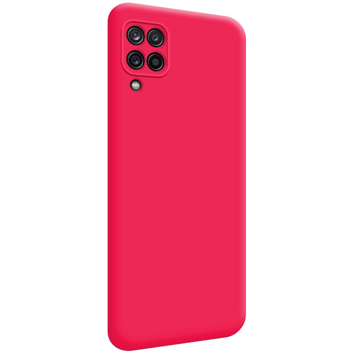 Funda Silicona Líquida Ultra Suave para Samsung Galaxy A12 / M12 color Rosa Fucsia