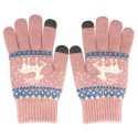 Guantes para Pantallas Táctiles Color Rosa - Azul Unisex