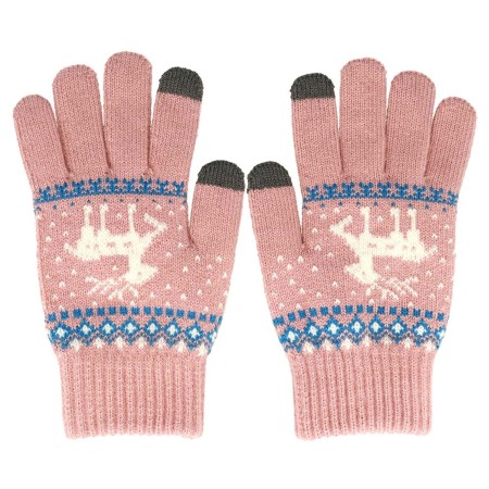 Guantes para Pantallas Táctiles Color Rosa - Azul Unisex