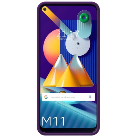 Funda Silicona Líquida Ultra Suave para Samsung Galaxy A11 / M11 color Morada