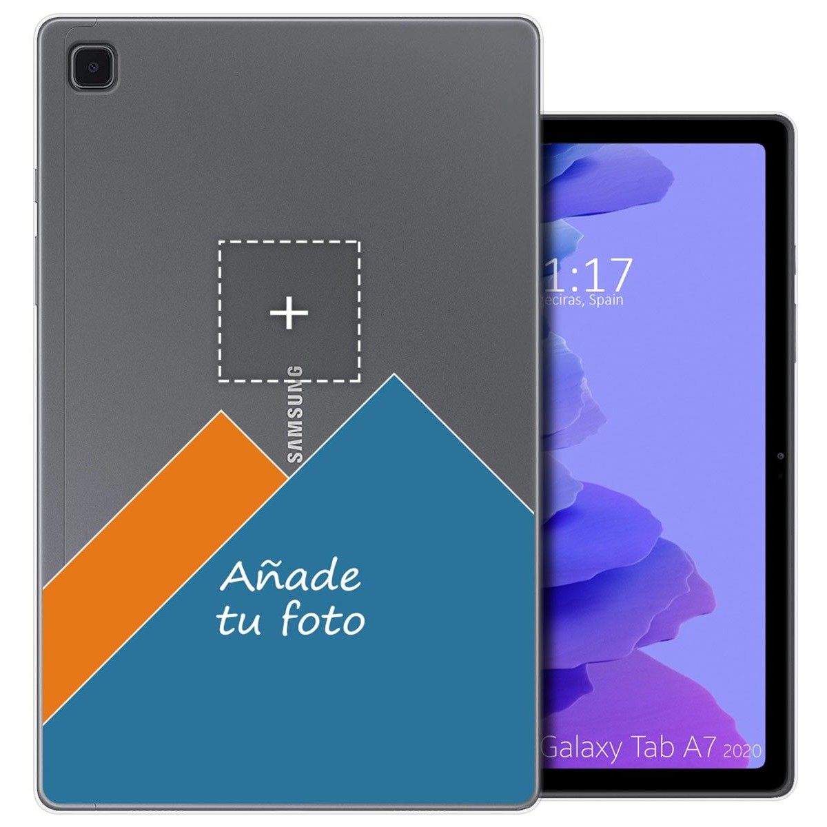 Personaliza tu Funda Gel Silicona Transparente con tu Fotografia para Samsung Galaxy Tab A7 (2020) T500