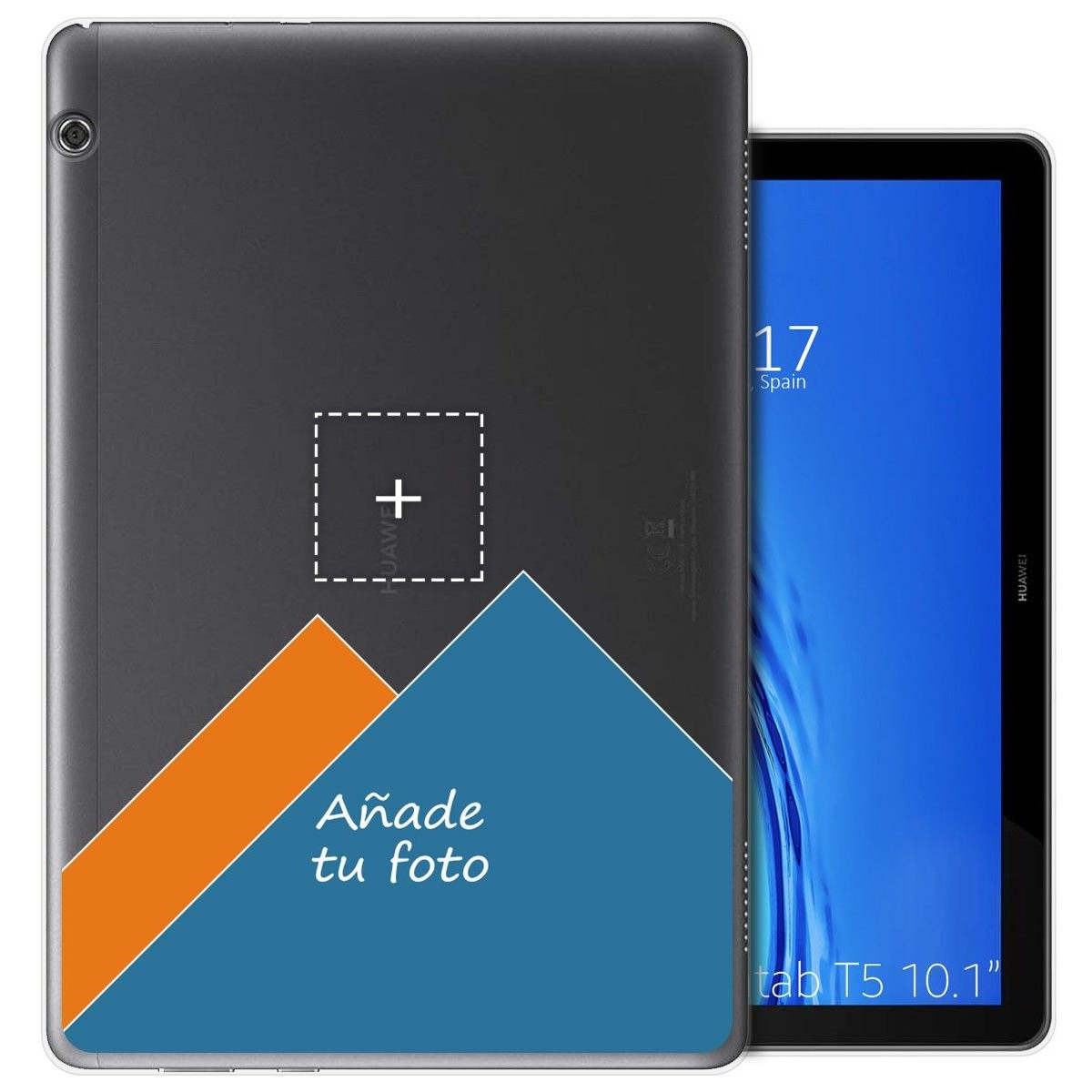 Personaliza tu Funda Gel Silicona Transparente con tu Fotografia para Huawei MediaPad T5