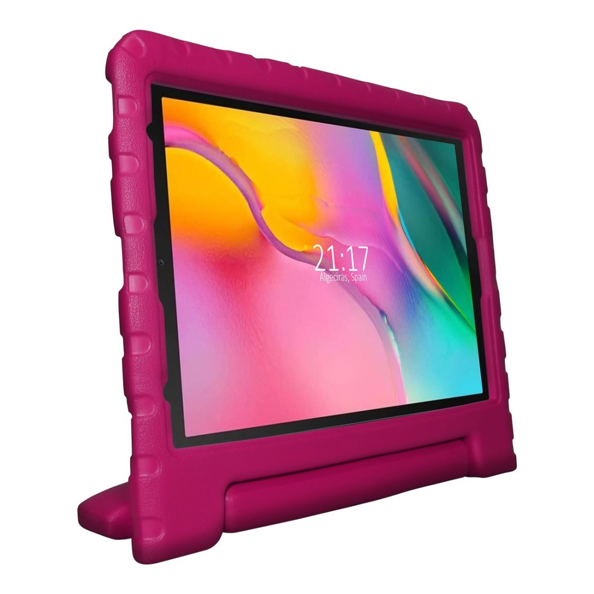 Funda Infantil Antigolpes con Asa para Samsung Galaxy Tab A 10.1 (2019) T510 / T515 color Rosa