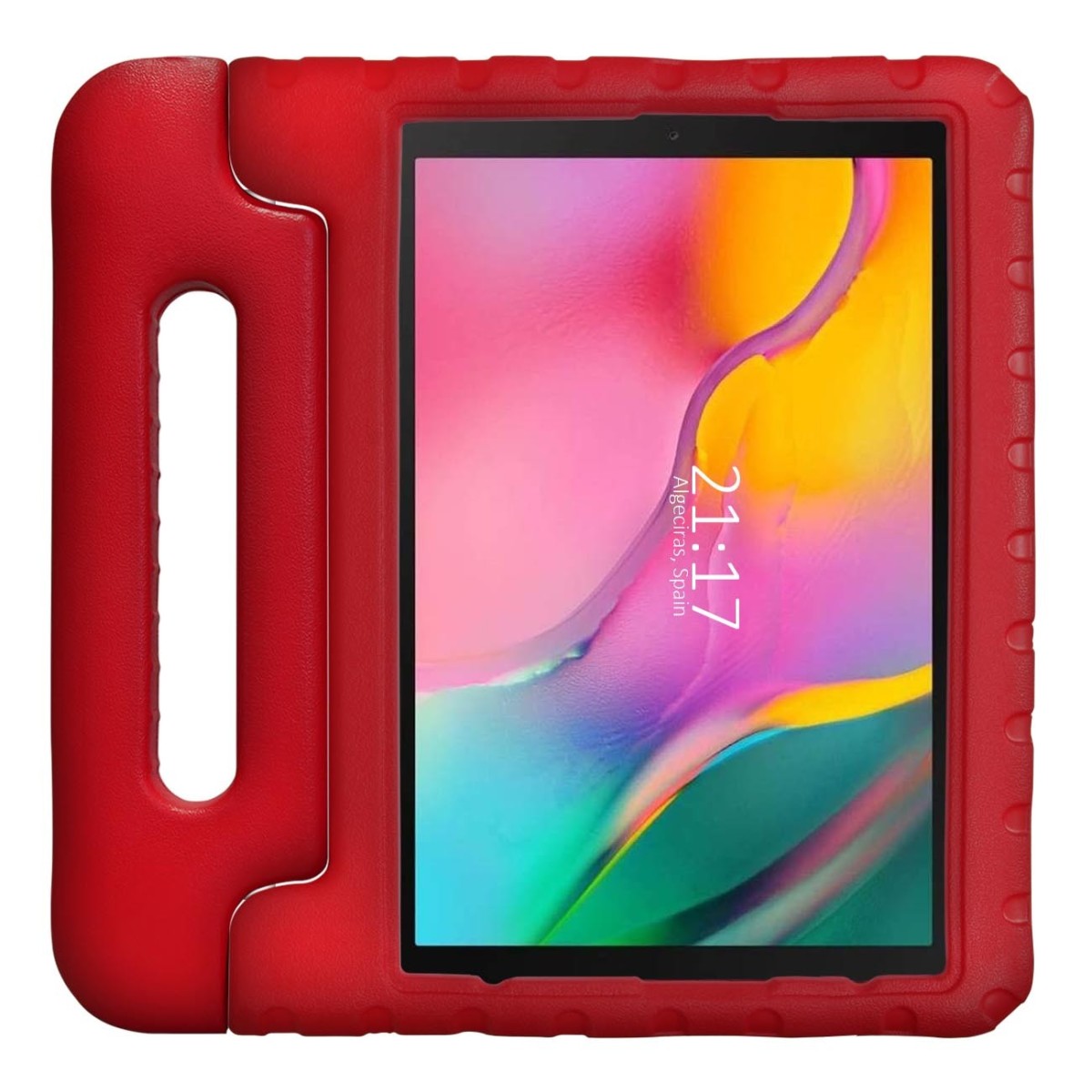 Funda Infantil Antigolpes con Asa para Samsung Galaxy Tab A 10.1 (2019) T510 / T515 color Roja