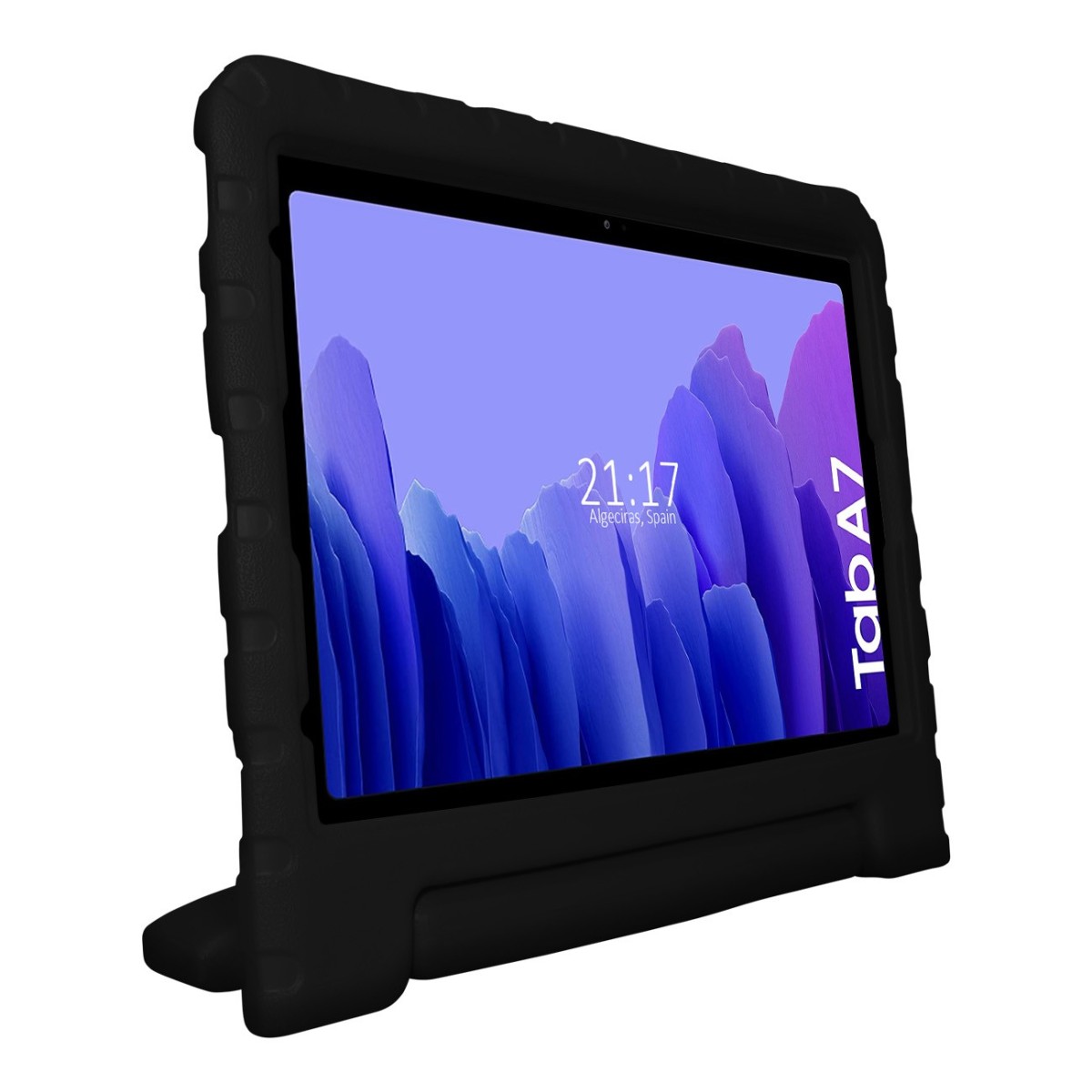 Funda Infantil Antigolpes con Asa para Samsung Galaxy Tab A7 (2020) T500 color Negra