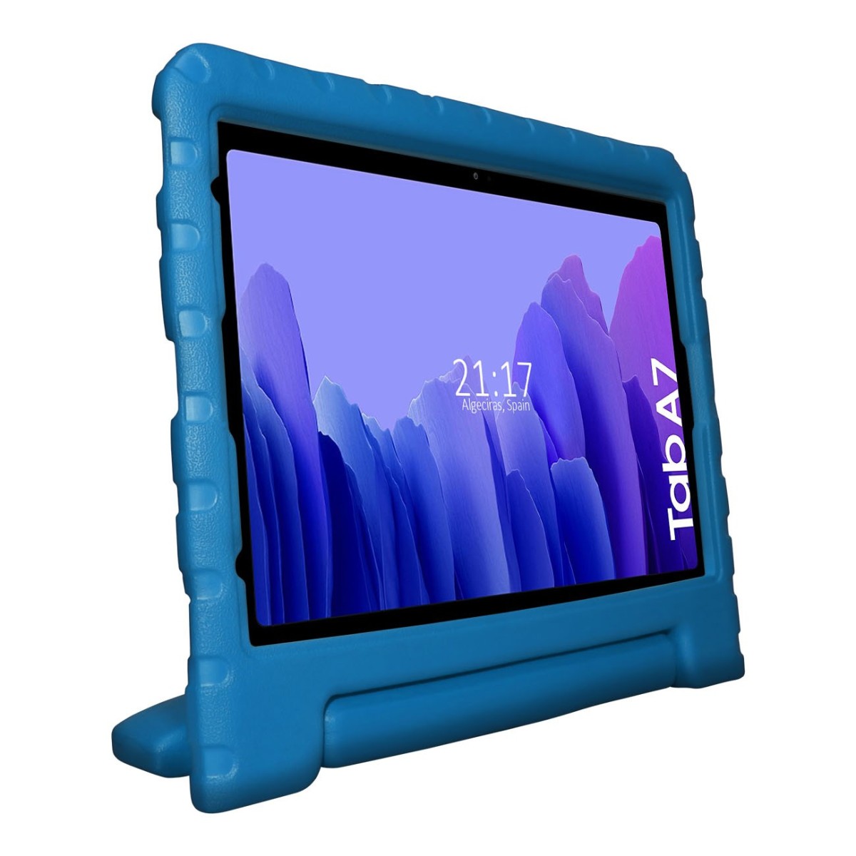 Funda Infantil Antigolpes con Asa para Samsung Galaxy Tab A7 (2020) T500 color Azul