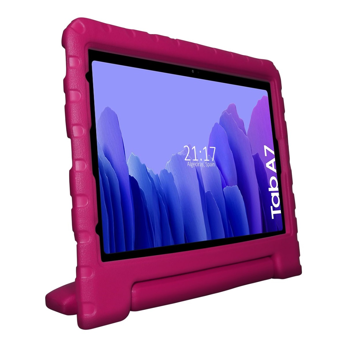 Funda Infantil Antigolpes con Asa para Samsung Galaxy Tab A7 (2020) T500 color Rosa