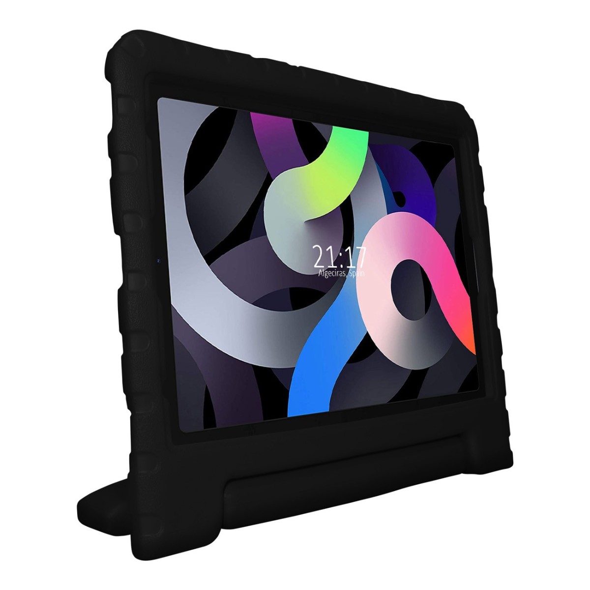 Funda Infantil Antigolpes con Asa para ipad 9.7 (2018/2017) / iPad Air / iPad Air 2 color Negra