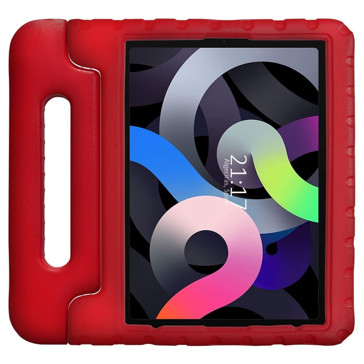 Funda Infantil Antigolpes con Asa para iPad 9.7 (2018/2017) / iPad Air / iPad Air 2 color Roja