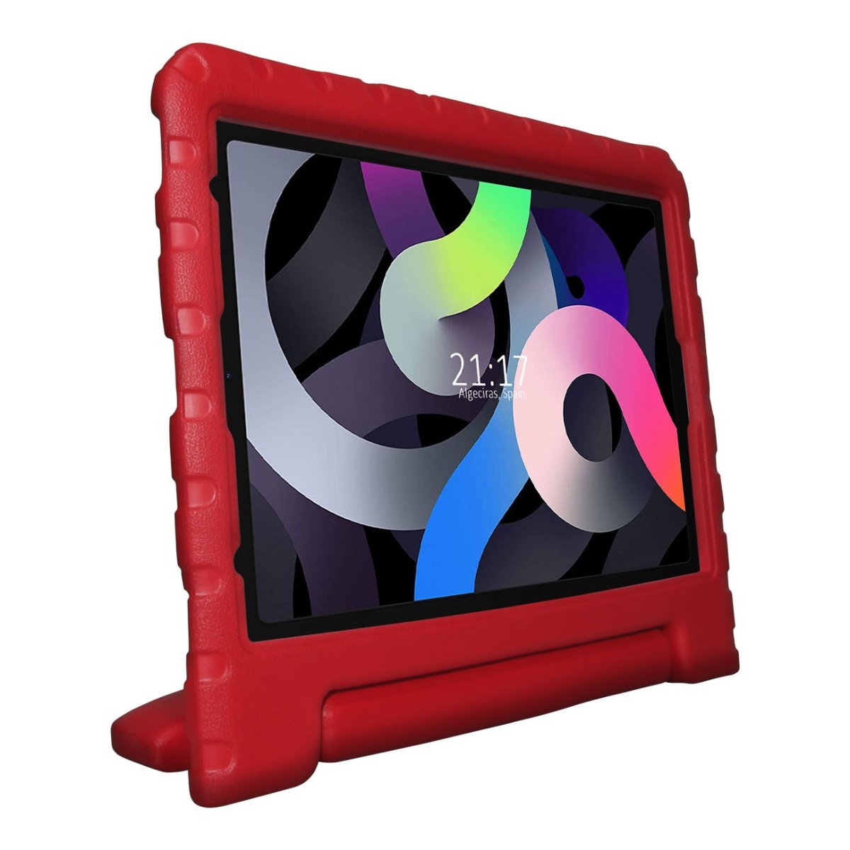 Funda Infantil Antigolpes con Asa para iPad 9.7 (2018/2017) / iPad Air / iPad Air 2 color Roja