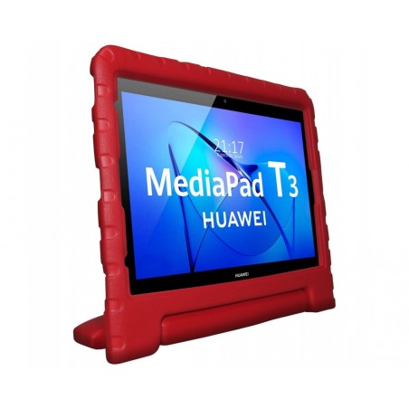 Funda Infantil Antigolpes con Asa para Huawei MediaPad T3 color Roja