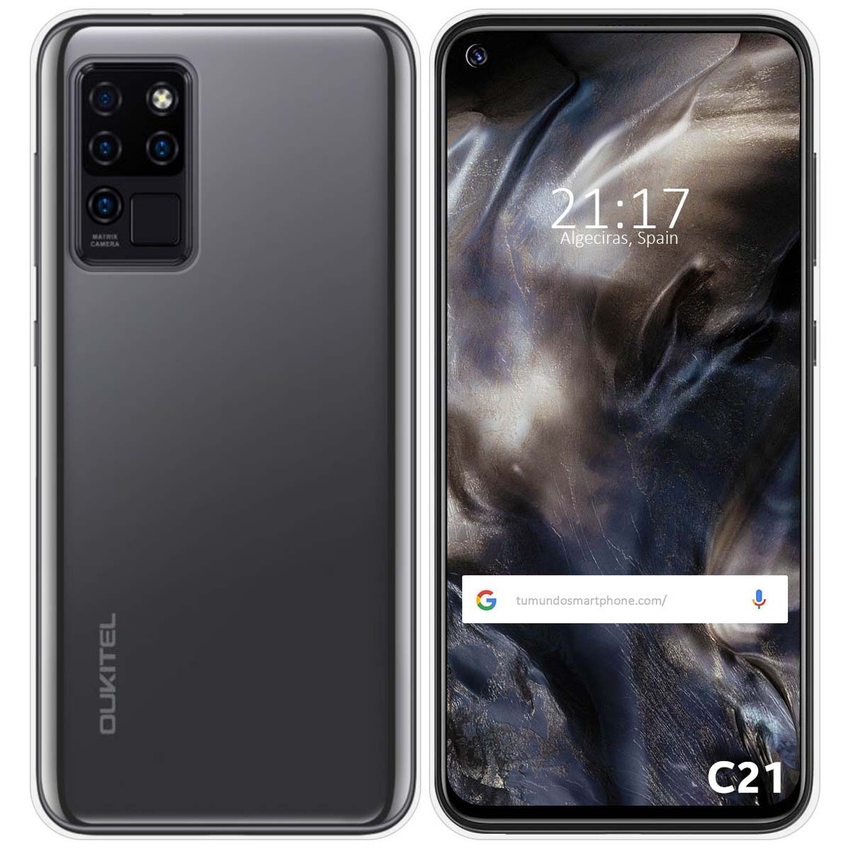 Funda Silicona Gel TPU Transparente para Oukitel C21