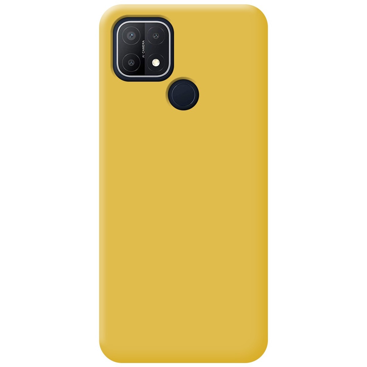 Funda Silicona Líquida Ultra Suave para Oppo A15 color Amarilla