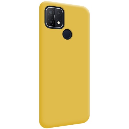 Funda Silicona Líquida Ultra Suave para Oppo A15 color Amarilla