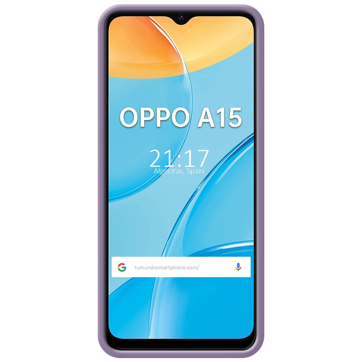 Funda Silicona Líquida Ultra Suave para Oppo A15 color Morada