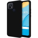 Funda Silicona Líquida Ultra Suave para Oppo A15 color Negra