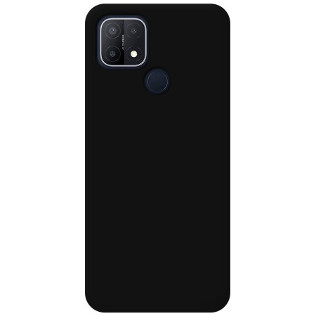 Funda Silicona Líquida Ultra Suave para Oppo A15 color Negra