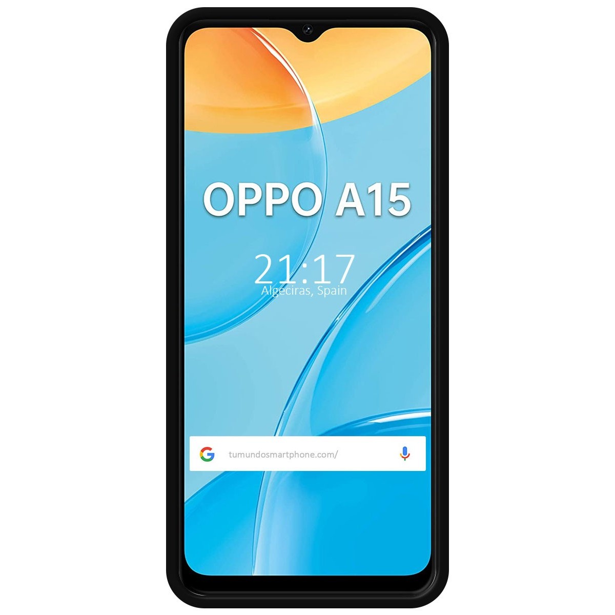Funda Silicona Líquida Ultra Suave para Oppo A15 color Negra
