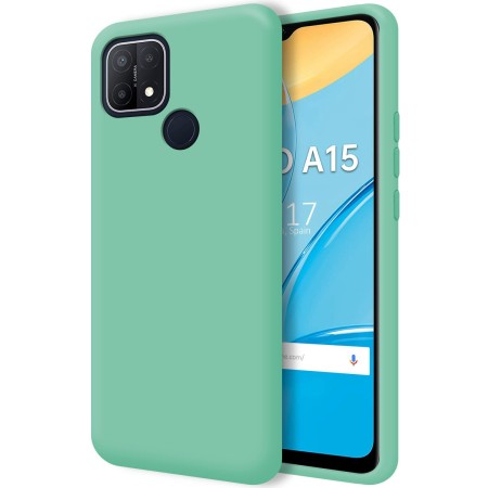 Funda Silicona Líquida Ultra Suave para Oppo A15 color Verde