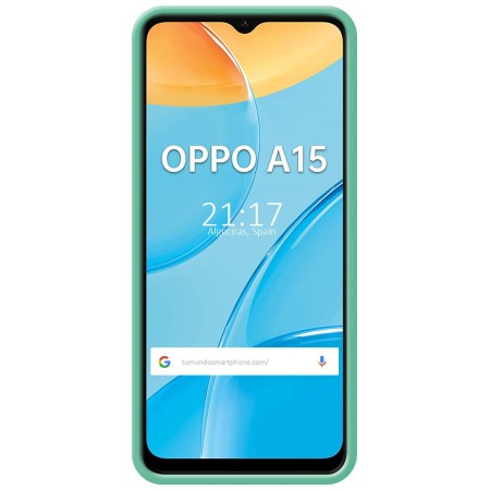 Funda Silicona Líquida Ultra Suave para Oppo A15 color Verde