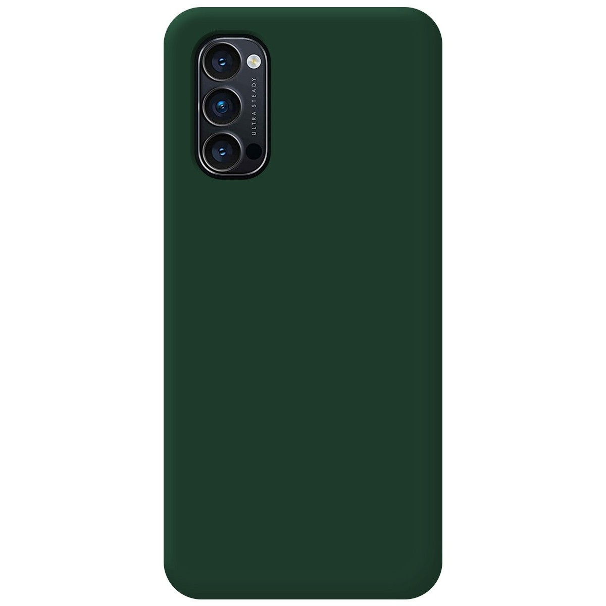 Funda Silicona Líquida Ultra Suave para Oppo Reno 4 Pro 5G color Verde Oscuro
