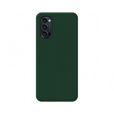 Funda Silicona Líquida Ultra Suave para Oppo Reno 4 Pro 5G color Verde Oscuro