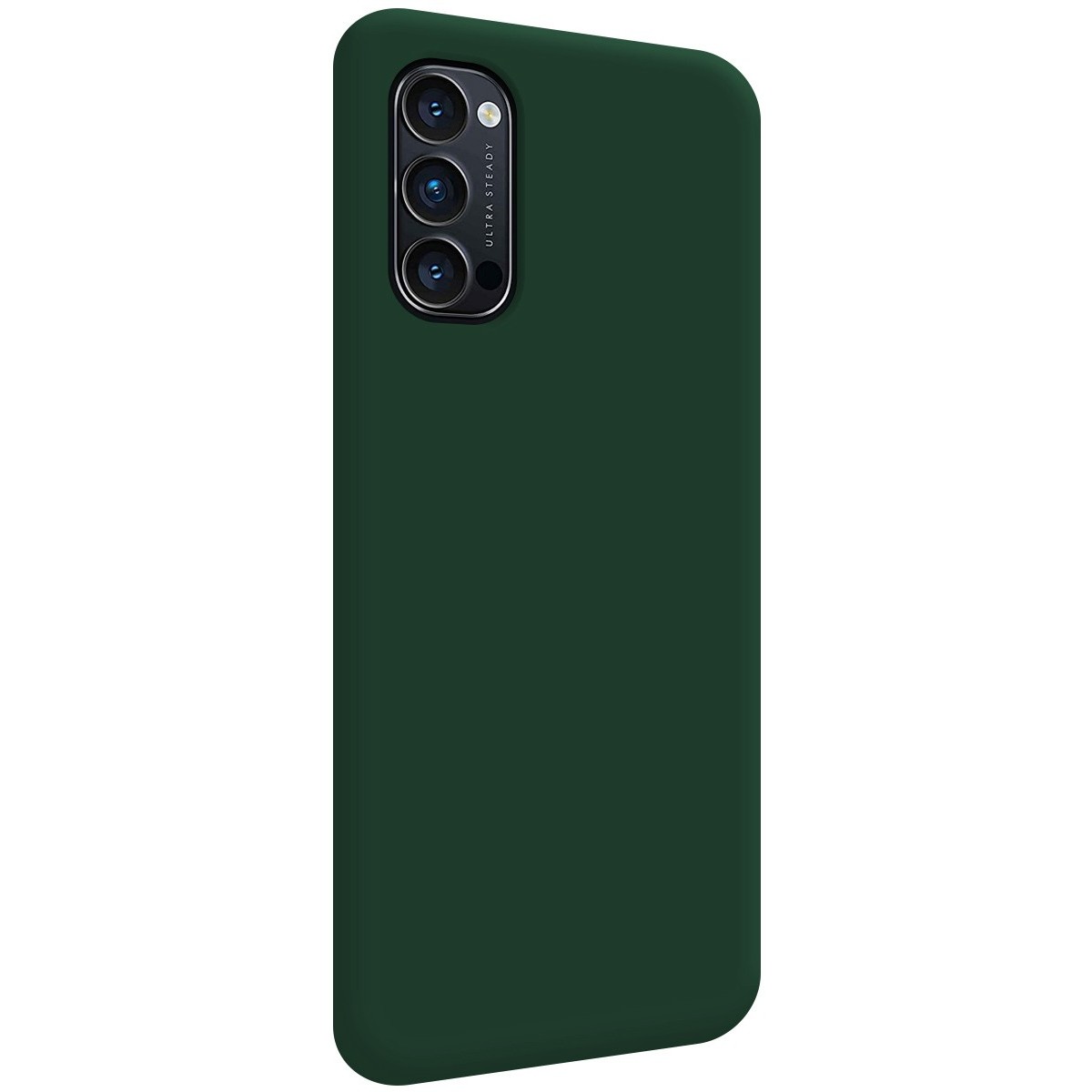 Funda Silicona Líquida Ultra Suave para Oppo Reno 4 Pro 5G color Verde Oscuro