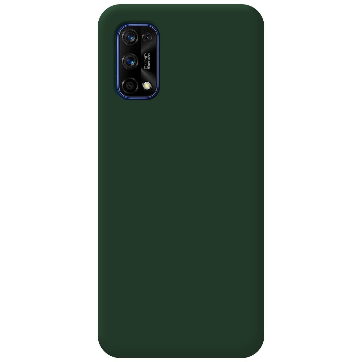 Funda Silicona Líquida Ultra Suave para Realme 7 Pro color Verde Oscuro