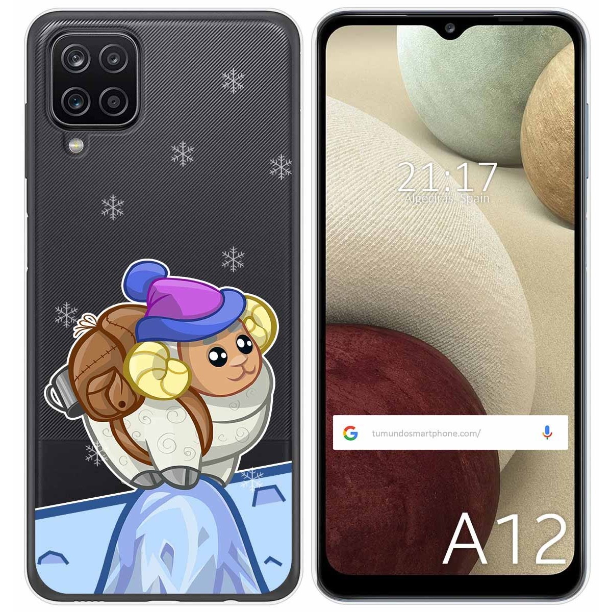 Funda Gel Transparente para Samsung Galaxy A12 / M12 diseño Cabra Dibujos