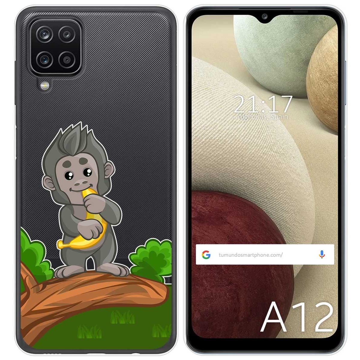 Funda Gel Transparente para Samsung Galaxy A12 / M12 diseño Mono Dibujos