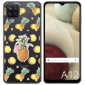 Funda Gel Transparente para Samsung Galaxy A12 / M12 diseño Piña Dibujos