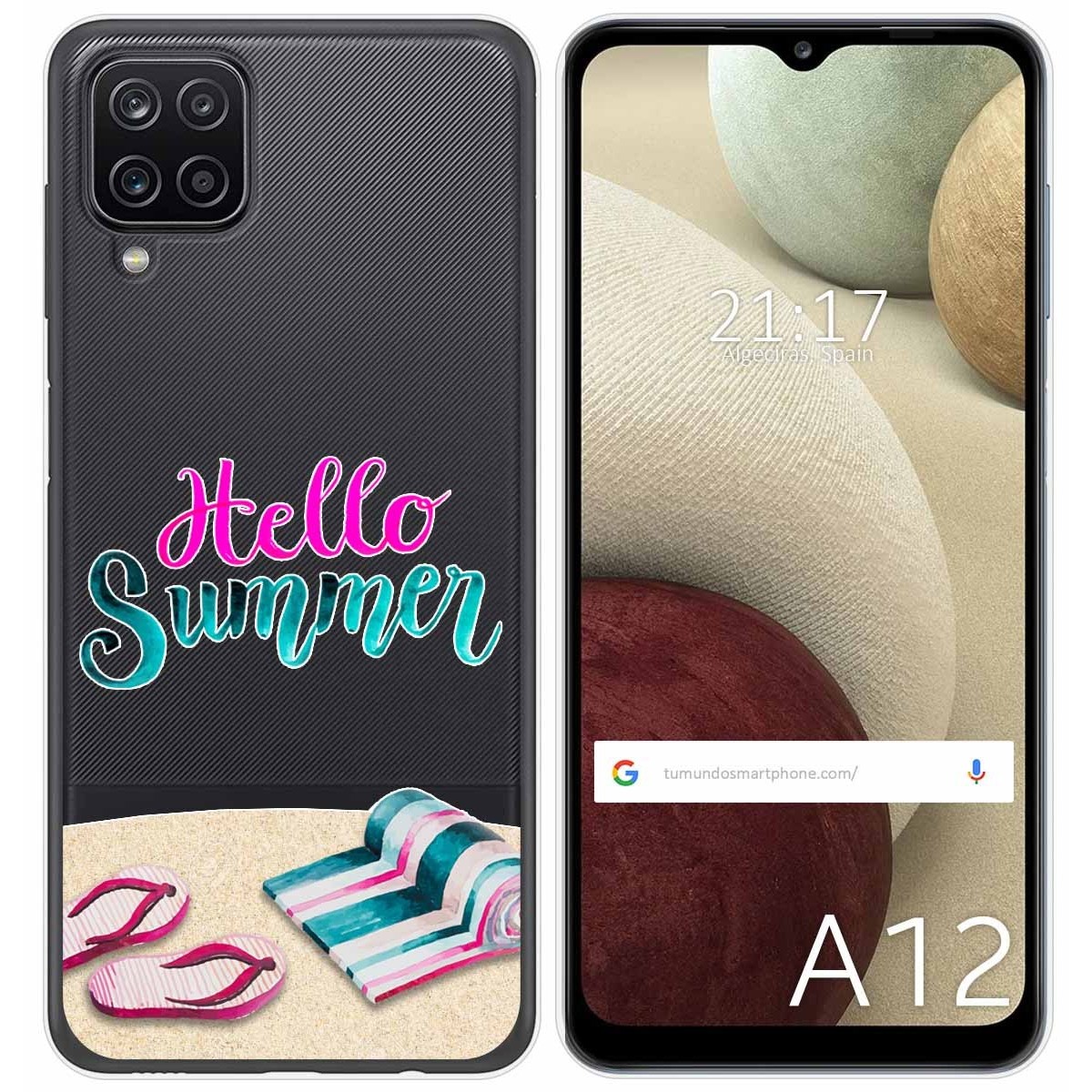 Funda Gel Transparente para Samsung Galaxy A12 / M12 diseño Summer Dibujos