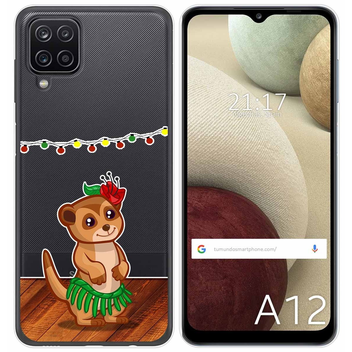 Funda Gel Transparente para Samsung Galaxy A12 / M12 diseño Suricata Dibujos