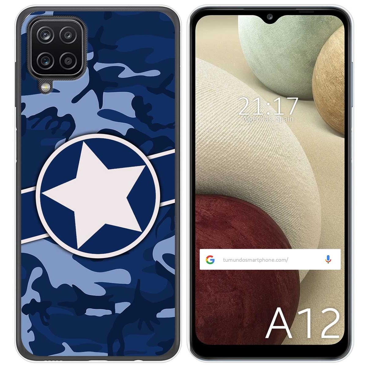 Funda Gel Tpu para Samsung Galaxy A12 / M12 diseño Camuflaje 03 Dibujos